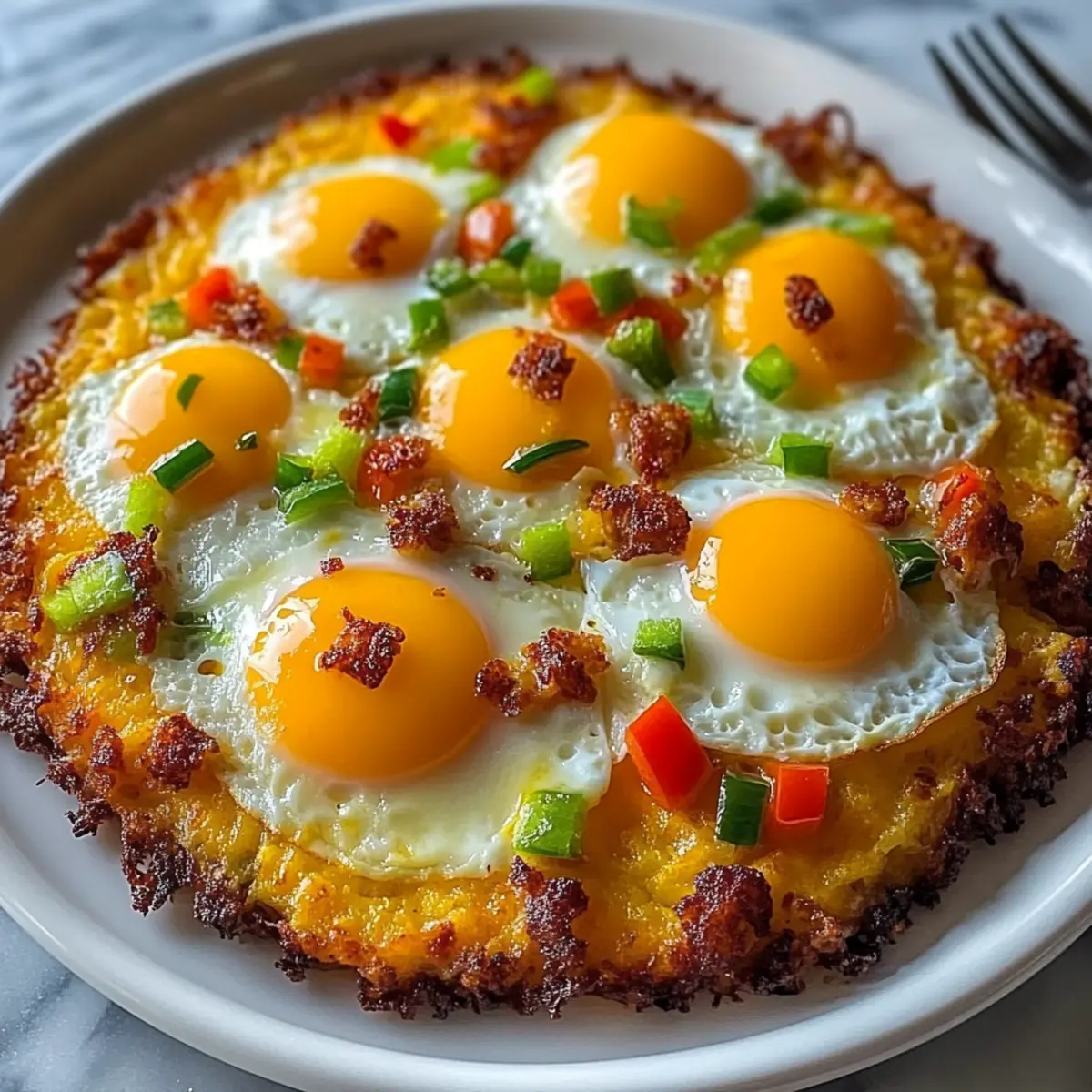 Breakfast Pizza Hash Brown Crust