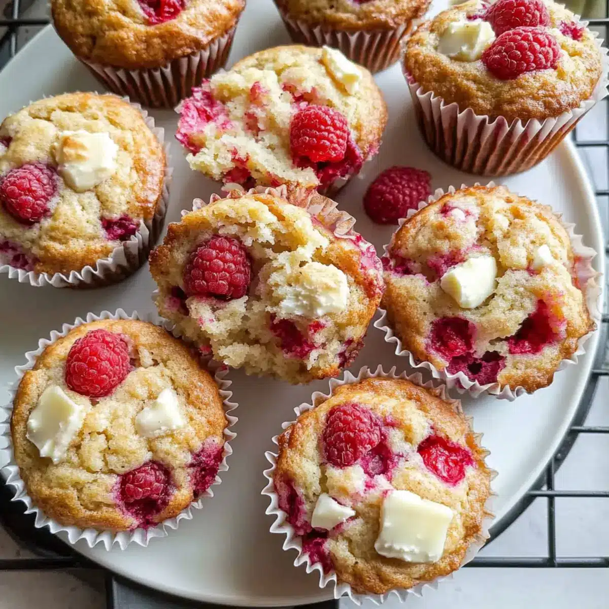 Raspberry White Chocolate Muffins